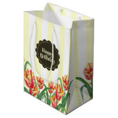 Waterverf gele papegaaiachtigen medium cadeauzakje (Voorkant Gekanteld)