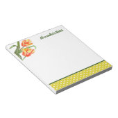 Waterverf gele papegaaiachtigen notitieblok (Schuin)