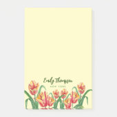 Waterverf gele papegaaiachtigen post-it® notes (Voorkant)