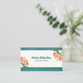 Waterverf gele papegaaiachtigen visitekaartje (Staand voorkant)