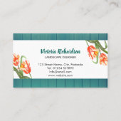 Waterverf gele papegaaiachtigen visitekaartje (Achterkant)