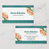 Waterverf gele papegaaiachtigen visitekaartje (Voorkant / Achterkant)