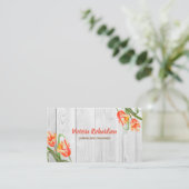 Waterverf gele papegaaiachtigen visitekaartje (Staand voorkant)