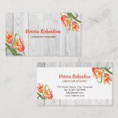 Waterverf gele papegaaiachtigen visitekaartje (Voorkant / Achterkant)