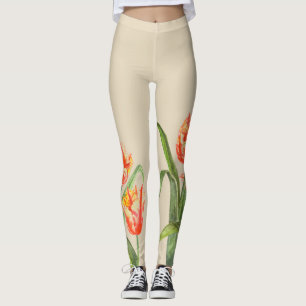 Waterverf gele papegaaiers leggings