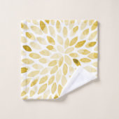 Waterverf gele penseelstreken bad handdoek (Wasdoekje)