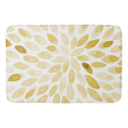 Waterverf gele penseelstreken badmat (Voorkant)