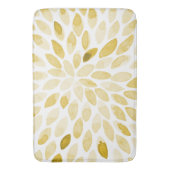 Waterverf gele penseelstreken badmat (Voorkant Verticaal)