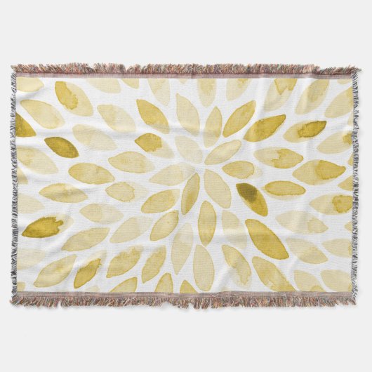 Waterverf gele penseelstreken deken (Voorkant)