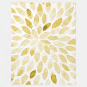 Waterverf gele penseelstreken fleece deken (Voorkant)