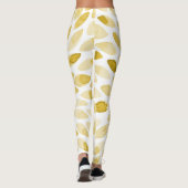 Waterverf gele penseelstreken leggings (Achterkant)