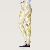 Waterverf gele penseelstreken leggings (Links)