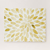 Waterverf gele penseelstreken legpuzzel (Horizontaal)