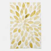 Waterverf gele penseelstreken theedoek (Verticaal)
