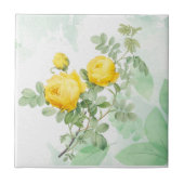 Waterverf Gele roodroos Natuur Ventilator Tegeltje (Voorkant)