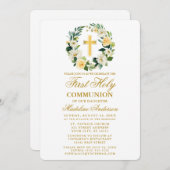 Waterverf gele rozen, eerste gemeenschap kaart (Voorkant / Achterkant)