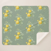 Waterverf gele rozen tuinschilderkunst sherpa deken (Voorkant (horizontaal))