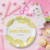 Waterverf Gele Strooidonuts Baby Strooi Papieren Bordje (Feest)