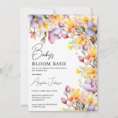 Waterverf Gele Vinblast-blommen Baby Shower Kaart (Voorkant)