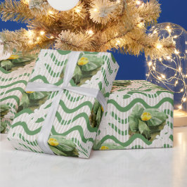 waterverf gele waterlelie Patroon Cadeaupapier