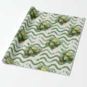 waterverf gele waterlelie Patroon Cadeaupapier (Uitgerold)