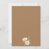 Waterverf Gele Witte Bloemen Bewaar De Datum Save The Date (Achterkant)
