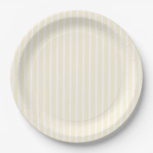 Waterverf Gele witte streep Baby Shower Papieren Bordje