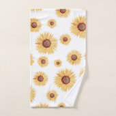 Waterverf Gele zonnebloem  Bad Handdoek (Handdoek)