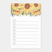 Waterverf - Gele zonnebloem - lijst Post-it® Notes (Voorkant)