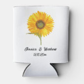 Waterverf gele zonnebloem natuur bruiloft blikjeskoeler (Voorkant)