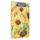 Waterverf Gele Zonnebloemen Greenery Klembord (Rechts)