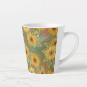 WATERVERF GELE ZONNEBLOEMEN OP GROENE ACHTERGROND LATTE MOK (Rechts)