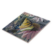 Waterverf gele zoutverklikvlinder tegeltje (Zijkant)