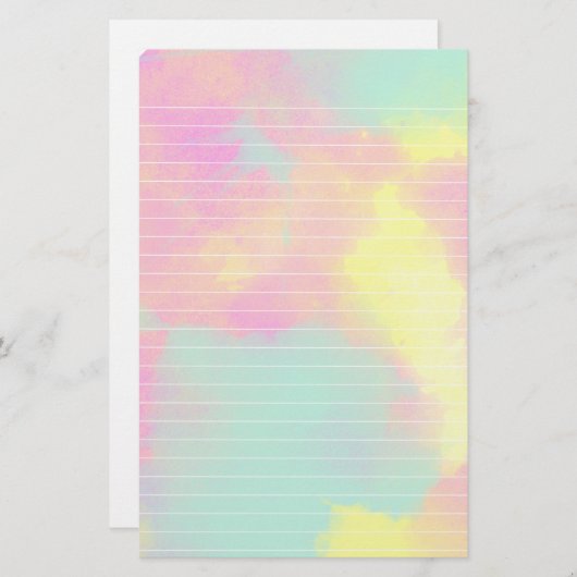 Waterverf gelinkt pastkleurig papier (Voorkant / Achterkant)