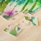 Waterverf - Geluk - Kute Little Girl en Boy Legpuzzel (Zijkant)