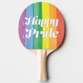 Waterverf Gelukkig Pride Regenboog Tafeltennisbatje