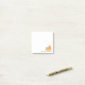 Waterverf gemberkat en boek gepersonaliseerd post-it® notes (Op bureau)