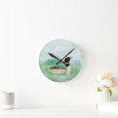 Waterverf Gemeenschappelijke Loon Natuur Wildernes Ronde Klok (Huis)