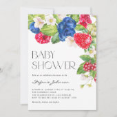 Waterverf gemengd Baby shower zomerbessen Kaart (Voorkant)