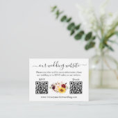 Waterverf Gemengd Floral 2 QR RSVP - Gegevens Informatiekaartje (Staand voorkant)