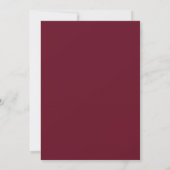 Waterverf Gemengd Floral Gold Lijst Burgundy Save The Date (Achterkant)