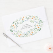 "Waterverf gemengd Lijst" Adres Etiket (Envelop)