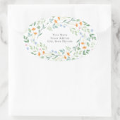 "Waterverf gemengd Lijst" Adres Etiket (Tas)