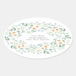 "Waterverf gemengd Lijst" Adres Etiket