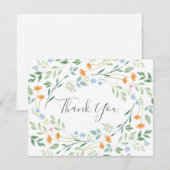 Waterverf gemengd Lijst Bedankkaart (Voorkant / Achterkant)