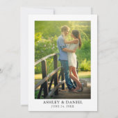 Waterverf gemengd Lijst Foto bruiloft Kaart (Achterkant)