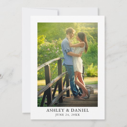 Waterverf gemengd Lijst Foto bruiloft Kaart (Achterkant)