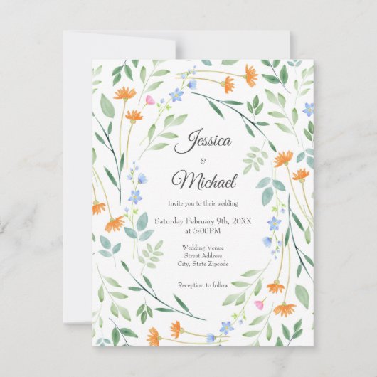 Waterverf gemengd Lijst Kaart (Voorkant)