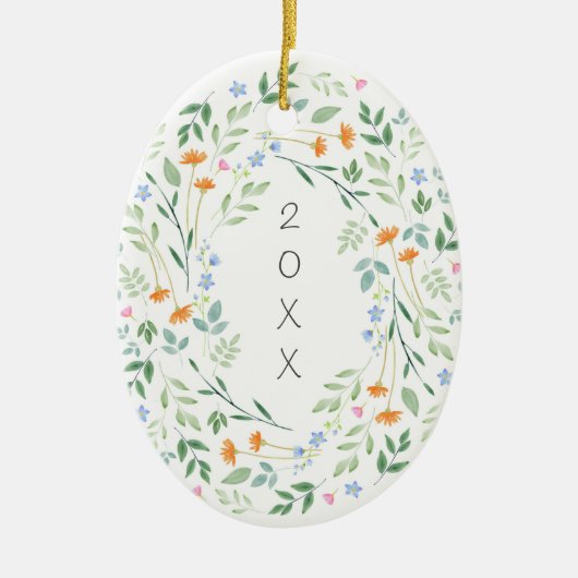 Waterverf gemengd Lijst Keramisch Ornament (Voorkant)