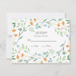 Waterverf gemengd Lijst RSVP Kaartje